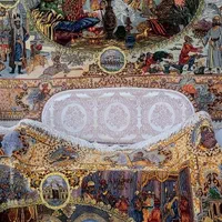 ۱ جفت تابلو فرش دستباف ۴/۵ متری سلاطین ابریشم ۵۵رج|تابلو فرش|تهران, پونک|دیوار