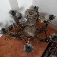 لوستر شیش شاخه آنتیک چهار طوقه وزن سنگین