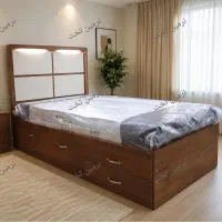 تختخواب تکنفره با میز آرایشی با طرح هماهنگ/*