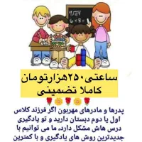 کلاس خصوصی ابتدایی در موسسه و منزل کاملا تضمینی