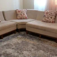 مبل ۸نفره ال در حد نو|مبلمان خانگی و میز عسلی|پرند, فاز ۴|دیوار