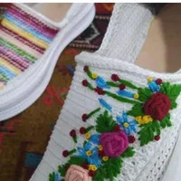گیوه زنانه، گلدوزی شده سایز ۳۹