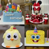 کیک های تولد و ژله خوشمزه خانگی رشت