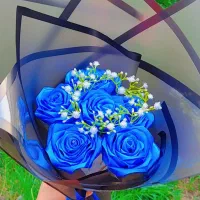 دسته گل روبانی