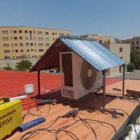 جوشکاری سیارنرده وحفاظ پایه کولر سایه بان شیروانی