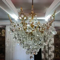 لوستر برنز ۶ شاخه|لوستر و چراغ آویز|قزوین, |دیوار