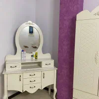 تخت یک نفره سایز ۱۲۰ با میز ارایش