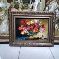 تابلو فرش گل عرضی سایزکوچیک