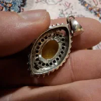 گردنبند نقره925عقیق زرد|بدلیجات|تهران, باغ فیض|دیوار