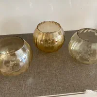 سه عدد حباب لوستر رنگ شامپاینی