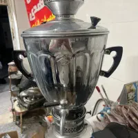 اینه کنسول لوازم برنزی قدیمی اصل سماور نفتی