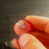 دوعدد سنگ کهنه یمنی خط مهر استاد سعیدی منش