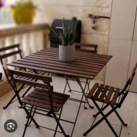 میز و صندلی تاشو ،آهنی چوبی، تمام چوب