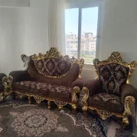 مبل سلطنتی کامل چوب راش محکم با ضخامت بالا