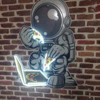 نئون فلکسی نیون ال ای دی|فروشگاه و مغازه|قم, دروازه چوبی|دیوار