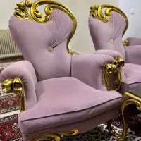 ست مبل سلطنتی ۸ نفره همراه با میز غذاخوری چوبی