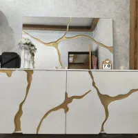 ست میز جلو مبلی، آینه کنسول و میز تی وی مدل آذرخش|مبلمان خانگی و میز عسلی|کاشمر, |دیوار