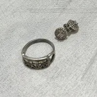 گوشواره و انگشتر نقره