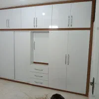 کتابخانه . کمد دیواریmdf. جاکفشی|کتابخانه، شلف، قفسههای دیواری|اصفهان, باغ نگاره|دیوار