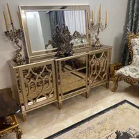 میزتیوی با شلف و باکس و اینه کنسول و ساعت اینه ای|بوفه، ویترین، کنسول|ری, دولت‌آباد|دیوار
