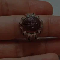 انگشترنقره عقیق خطی اصل یمنی اصل رکاب اشکی جوندار|جواهرات|قم, نیروگاه|دیوار