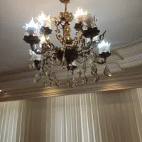 چهارعددلوستر ده شاخه برنج سنگین وزن درحد نو