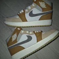 کتونی ایر جردن ساقدار - سایز ۳۸ کرم قهوه ای