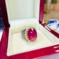 انگشتر فوق لوکس سنگ یاقوت سرخ اصیل معدنی موزامبیک|بدلیجات|تبریز, |دیوار