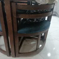 میز نهار خوری ۶نفره.با مبل ۵نفره ومیز وسط