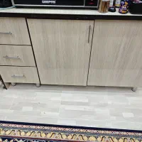 کابینت mdfدسته دو به همراه اجاق گاز صفحه ای و سینک