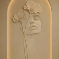 طرح دیواری و تابلو برجسته مناسب سالن آرایشی