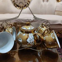 3عددقندان پایه دار و قهوه خوری