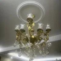 دو عدد لوستر ۸ شاخه به همراه یک دیوار کوب