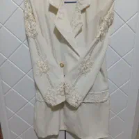 بلوز مجلسی کتی رنگ نباتی سایز ۴۴