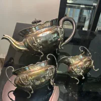 تی ست  ابکاری نقره خارجی مهر و‌مارک دار