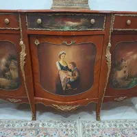 کنسول قدیمی نقاشی کار دست|بوفه، ویترین، کنسول|تهران, ایوانک|دیوار