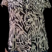 شومیز کرم مشکی مجلسی