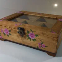 باکس تی بگ تمام چوب نقاشی شده|صنایع دستی و سایر لوازم تزئینی|بجنورد, |دیوار