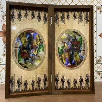 تخته نرد با کاور و  تاس و مهره