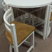 میز ناهارخوری کم جا. گلدان و میز تلفن لوستر|میز و صندلی غذاخوری|میبد, |دیوار