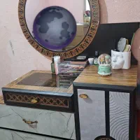 تخت دونفره وپاتختی ومیز ارایشی|تخت و سرویس خواب|بندر ماهشهر, |دیوار