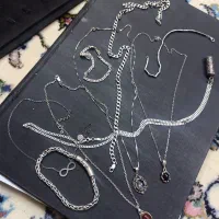 فروش تعدادی زنجیر و دستبند نقره ساچمه و شمش|جواهرات|کرمانشاه, |دیوار