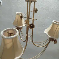 لوستر سه شعله طلایی