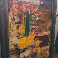 تابلو فرش چله ابریشم