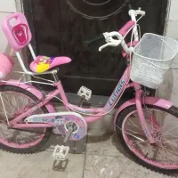 دوچرخه 20 صورتی دخترونه در حد نو