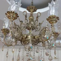 لوستر خالص اصل سنگین وزن|لوستر و چراغ آویز|شیراز, شهرک گلستان|دیوار