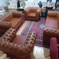 مبل تمام چرم چستر نو