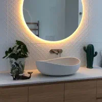 آینه دکوراتیو آینه دفرمه بک لایت آیینه رنگی|آینه|قزوین, |دیوار