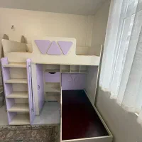 تخت دو طبقه همراه کمد