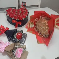 گل روبانی دسته گل و باکس و باکس پول